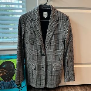 Wool houndstooth blazer